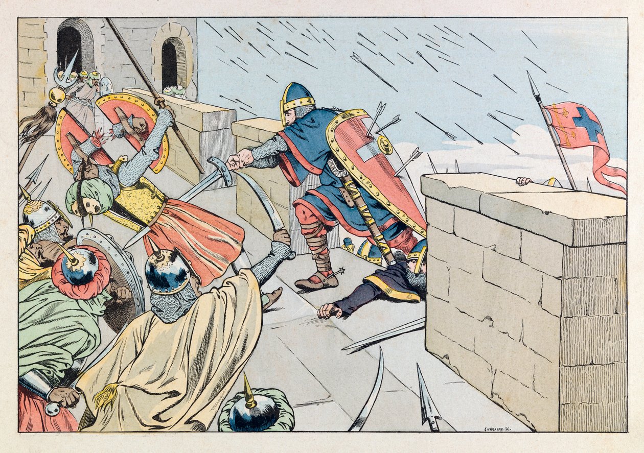 Jacques Marie Gaston Onfray de Breville JOB (1858 - 1931); “Les epees de France” kitabından illüstrasyon: 1099