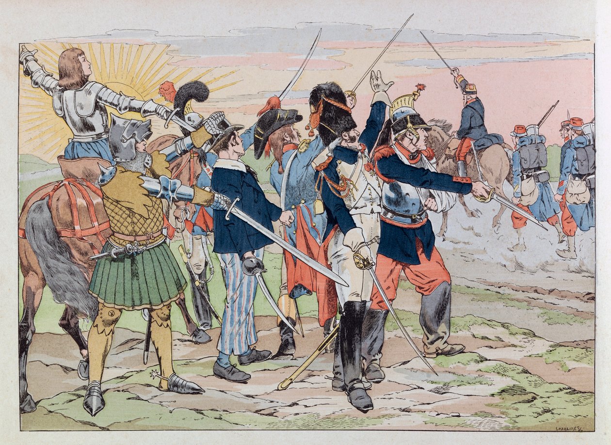 Jacques Marie Gaston Onfray de Breville JOB (1858 - 1931); “Les epees de France” kitabından bir örnek: Fransa