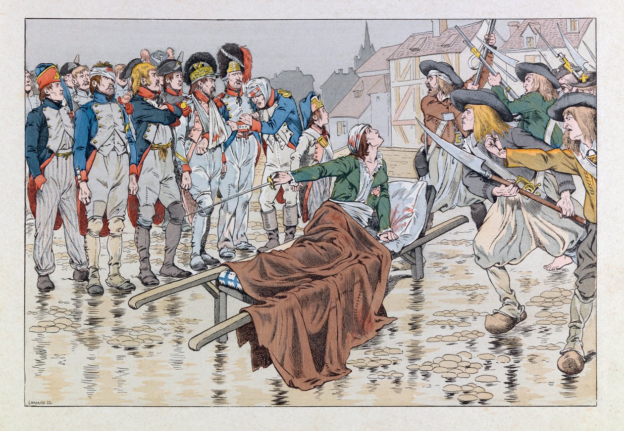 Jacques Marie Gaston Onfray de Breville, JOB (1858 - 1931); “Les epees de France” kitabından bir çizim: Marquis de Bonchamps, 1793