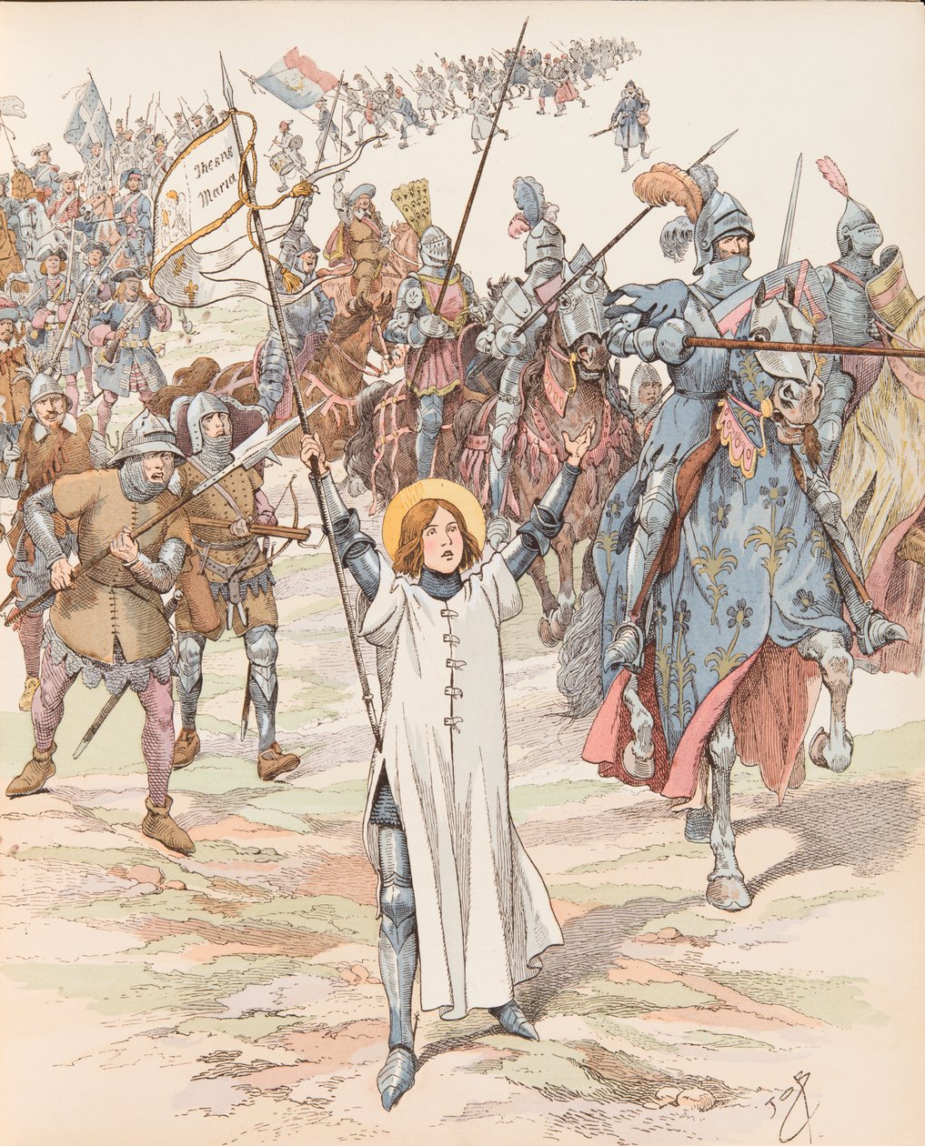 Jacques Marie Gaston Onfroy de Breville, JOB (1858-1931) - Joan of Arc (1412-1431) ordusunun başında, Özel Koleksiyon by pseudonym for Onfray de Breville Jacques Job