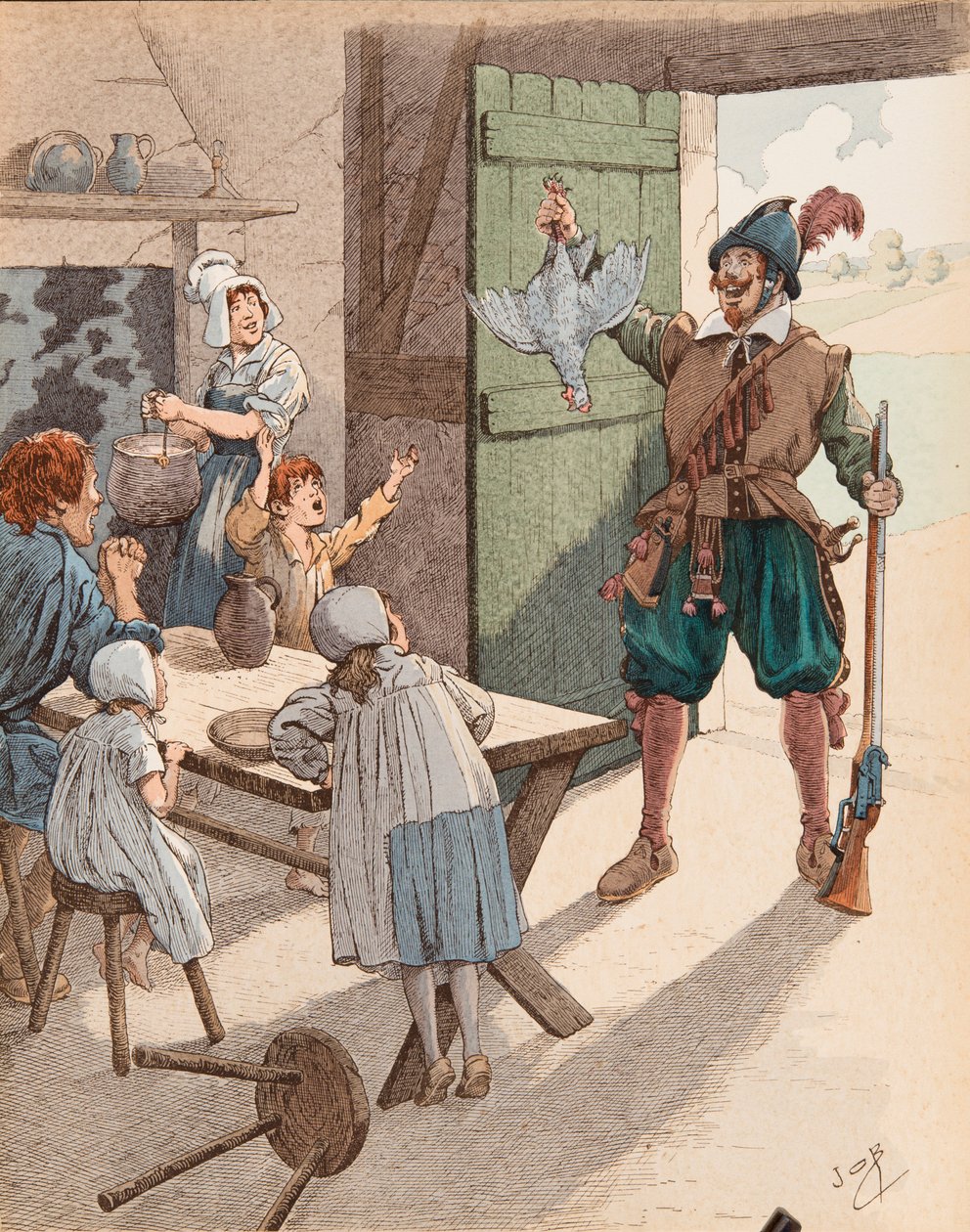 Jacques Marie Gaston Onfroy de Breville dit JOB (1858-1931) - IV. Henri (1553-1610) zamanındaki lazımlık kızı, Özel koleksiyon by pseudonym for Onfray de Breville Jacques Job