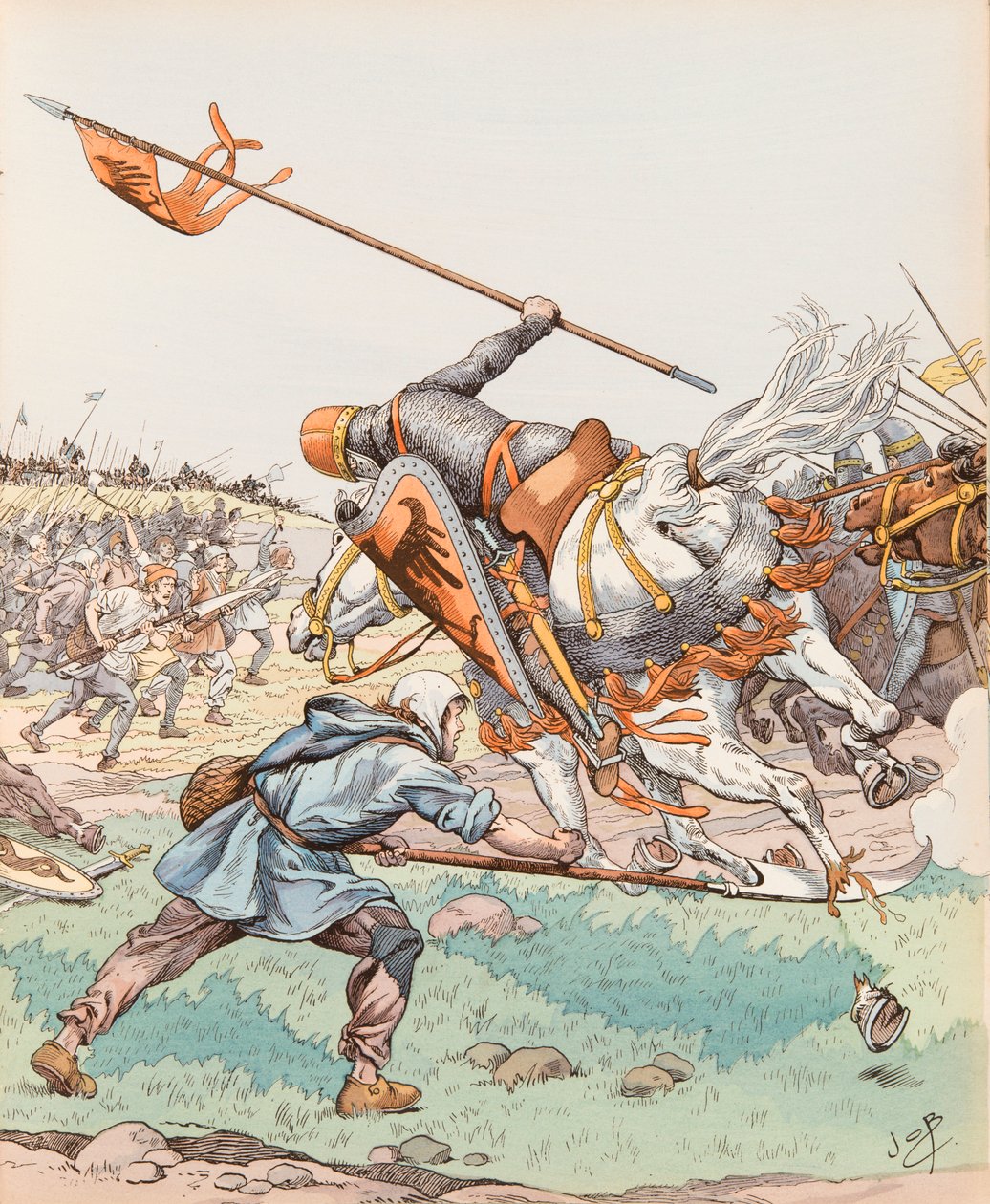 Jacques Marie Gaston Onfroy de Breville dit JOB (1858-1931) - Le reaper de Bouvines (1214