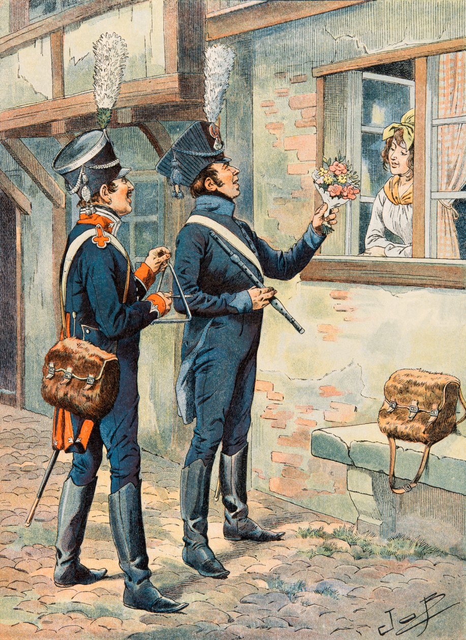 Jacques Marie Gaston Onfroy de Breville dit JOB (1858-1931) - Her zaman Fransız birliklerinin kıyafeti: Birinci İmparatorluk altında hafif piyade müzisyenleri, Özel Koleksiyon by pseudonym for Onfray de Breville Jacques Job