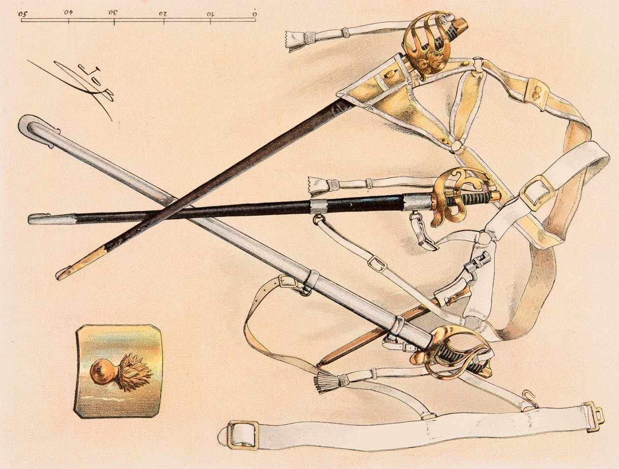 Jacques Marie Gaston Onfroy de Breville dit JOB (1858-1931) - Her zaman Fransız birliklerinin kıyafeti: Süvari Sabre, Özel Koleksiyon by pseudonym for Onfray de Breville Jacques Job