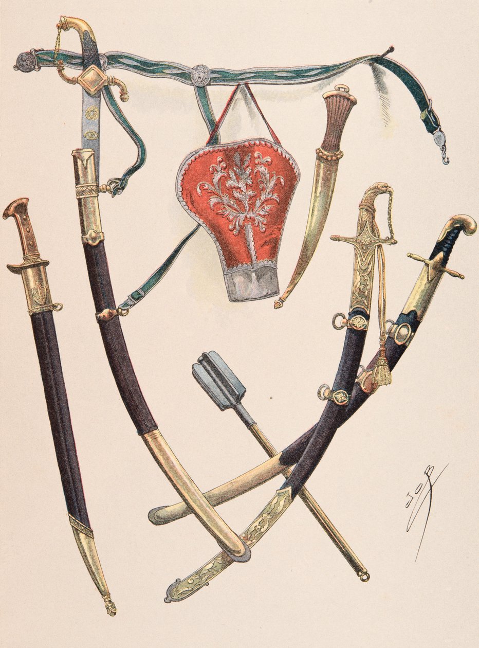 Jacques Marie Gaston Onfroy de Breville dit JOB (1858-1931) - Her zaman Fransız birliklerinin kıyafeti: Arms a l