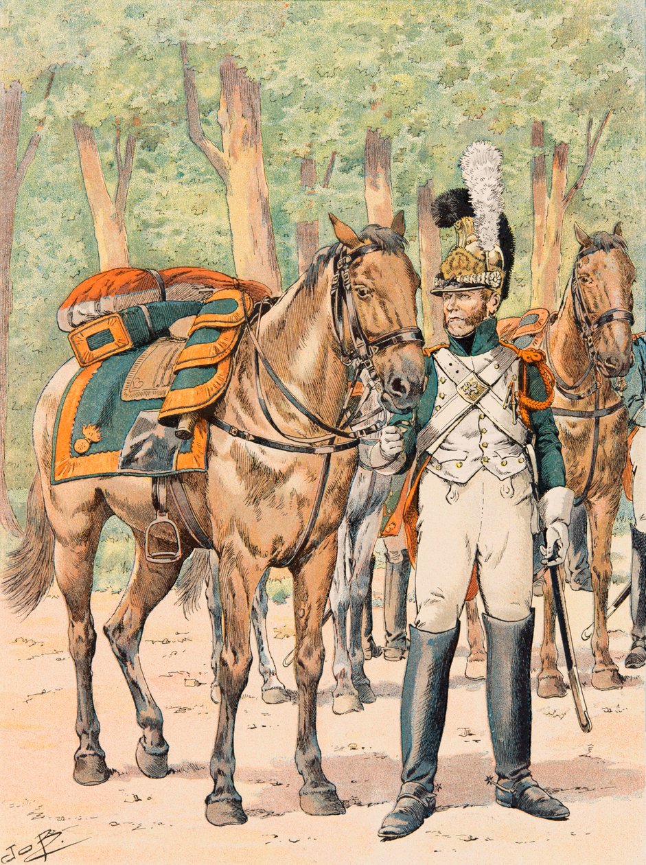 Jacques Marie Gaston Onfroy de Breville dit JOB (1858-1931) - Her zaman Fransız birliklerinin kıyafeti: Dragons de France (1814 - 1815), Özel Koleksiyon by pseudonym for Onfray de Breville Jacques Job