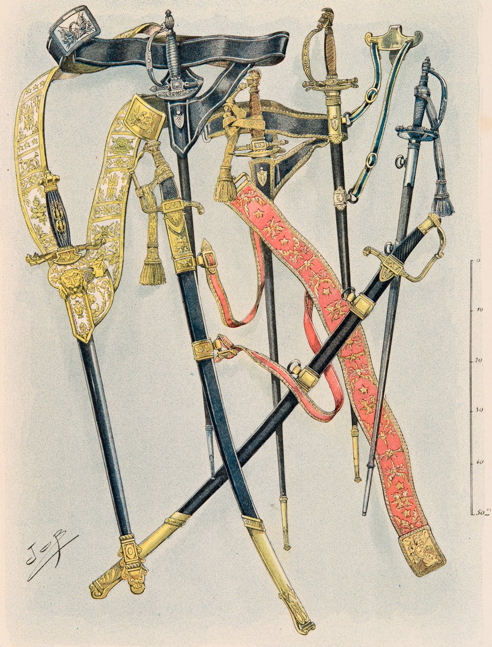 Jacques Marie Gaston Onfroy de Breville dit JOB (1858-1931) - Fransız birliklerinin her zaman kıyafeti: Eyalet Binbaşılarının kolları, XII. Yıl düzenlemesi, Özel Koleksiyon by pseudonym for Onfray de Breville Jacques Job