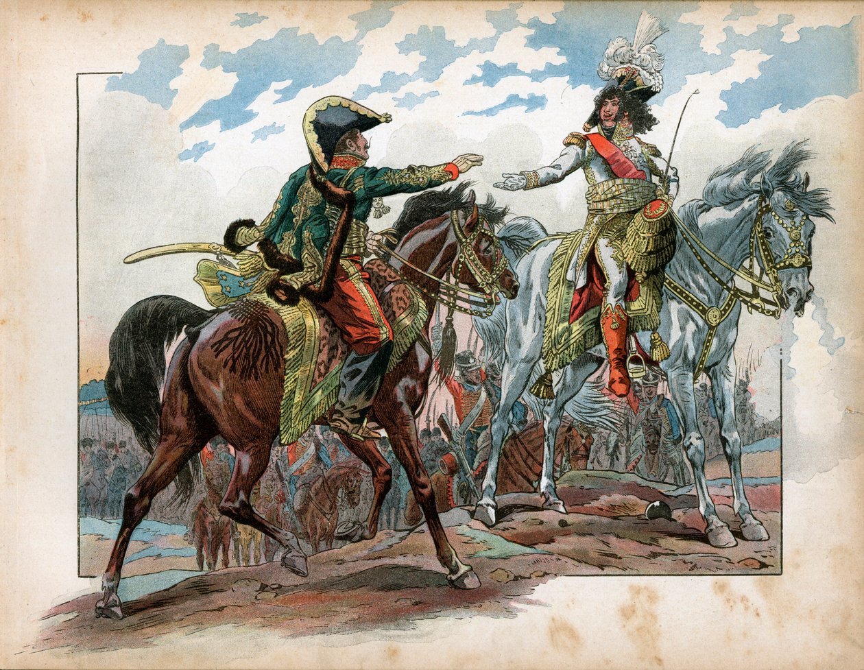 Joachim Murat (1767-1815) ve General Antoine Charles Louis de La Salle (Lasalle) (1775-1809) 1807