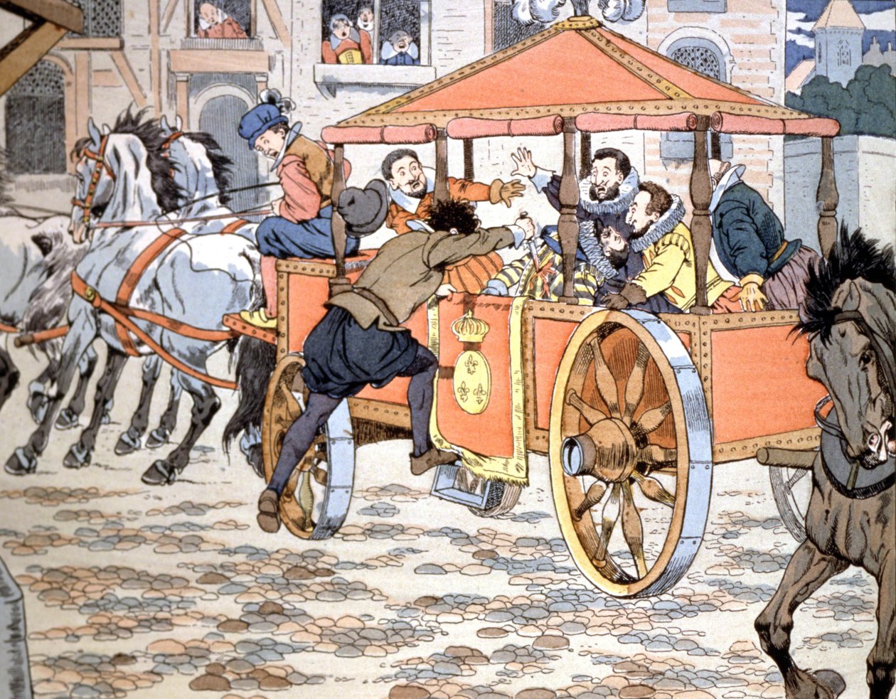 Henry IV Cinayeti, c.1900 (resim) by pseudonym for Onfray de Breville Jacques Job