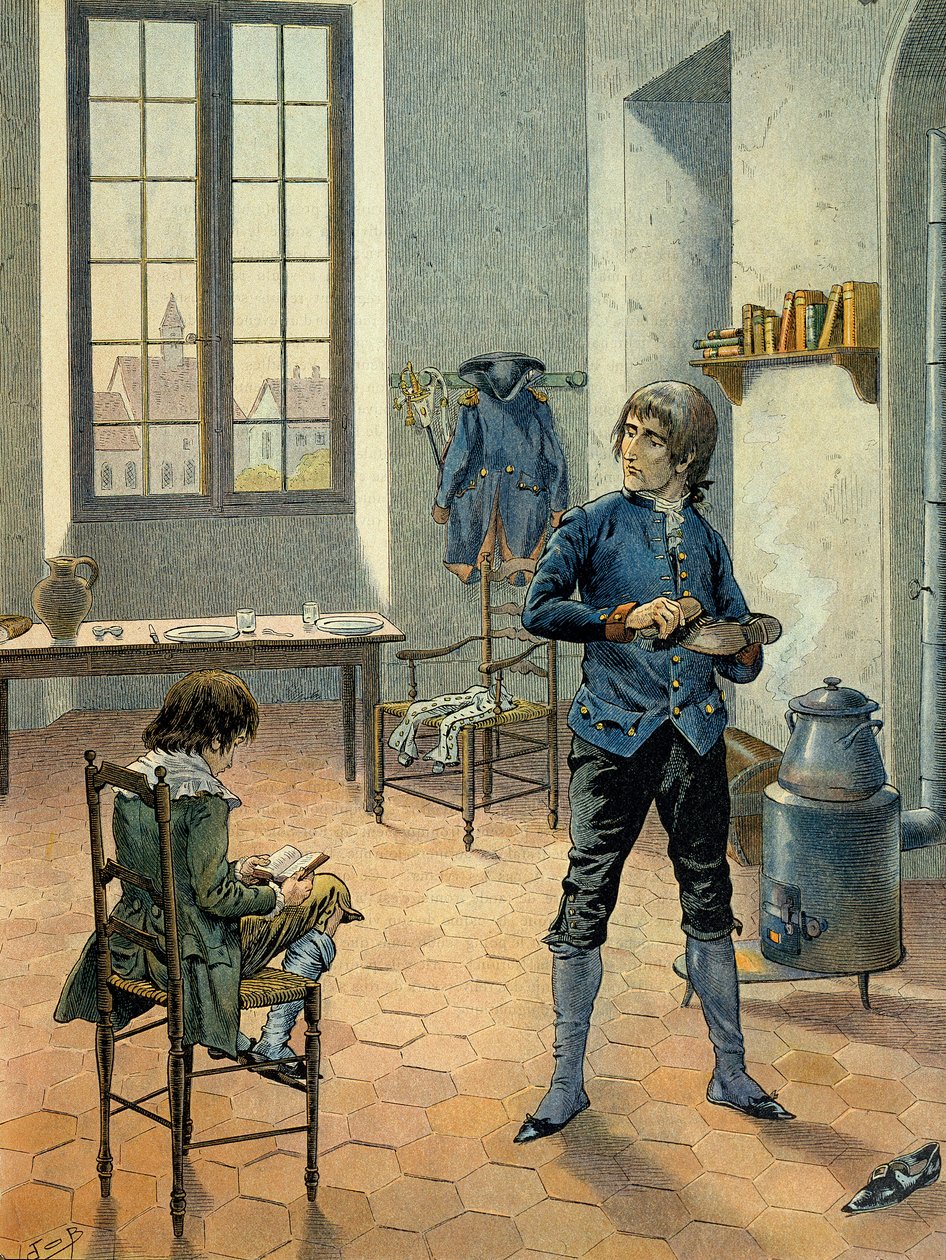 Napolyon I Bonaparte (1769-1821), kardeşi Louis Bonaparte (1778-1846) ile Auxonne