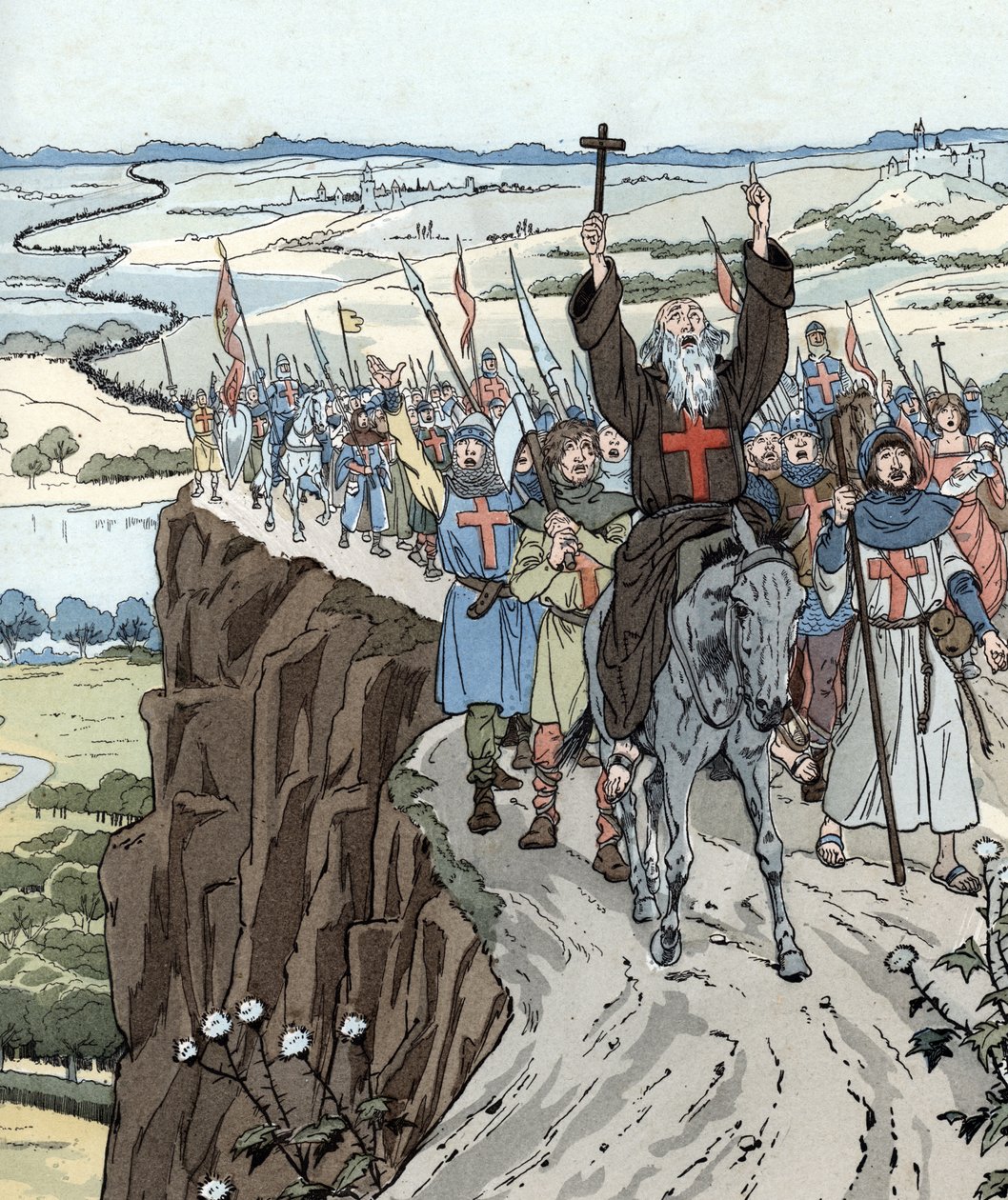 Münzevi Peter, Birinci Haçlı Seferi'ni (1096) "Tanrı istiyor!" by pseudonym for Onfray de Breville Jacques Job
