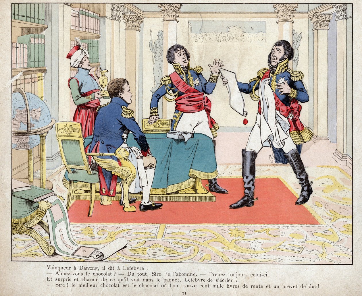 Vainqueur a Dantzig, il dit a Lefebvre: " Danzig kuşatmasında Napolyon ve Lefebvre, 24 Mayıs 1807 " Eyüp tarafından litografi by pseudonym for Onfray de Breville Job