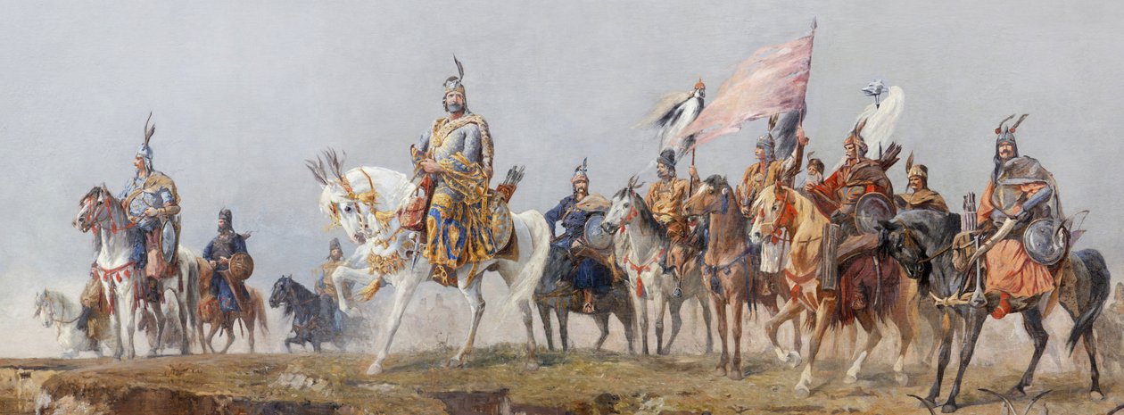 Macarların gelişi (Feszty panoraması) by Arpad Feszty