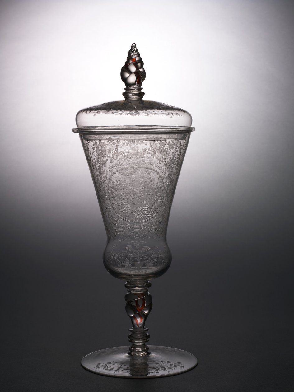 Kapaklı Kadeh, c.1715 (cam) by school Bohemian