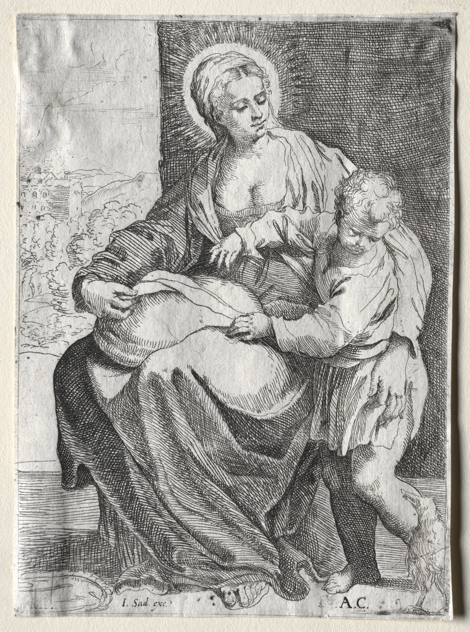 Beyaz Kuzgunlu Madonna by school of Annibale Carracci