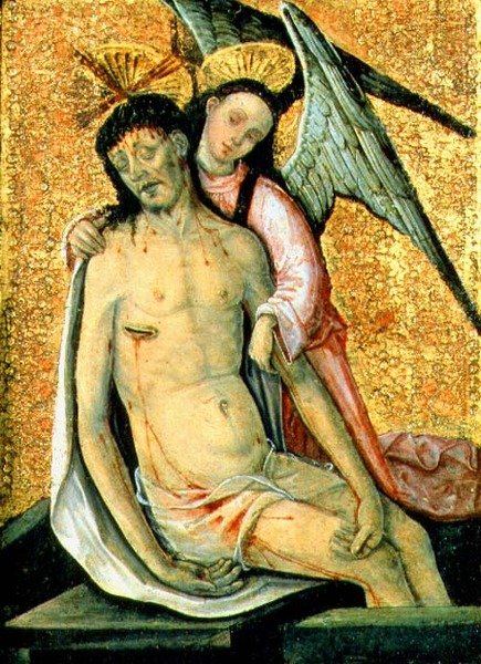Bir Melek Tarafından Desteklenen Ölü İsa by the Elder Rodrigo de Osona