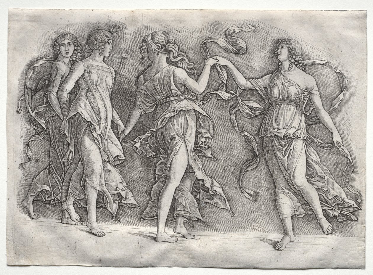 Dört Dans Eden İlham, c. 1497. by the so called Premier Engraver