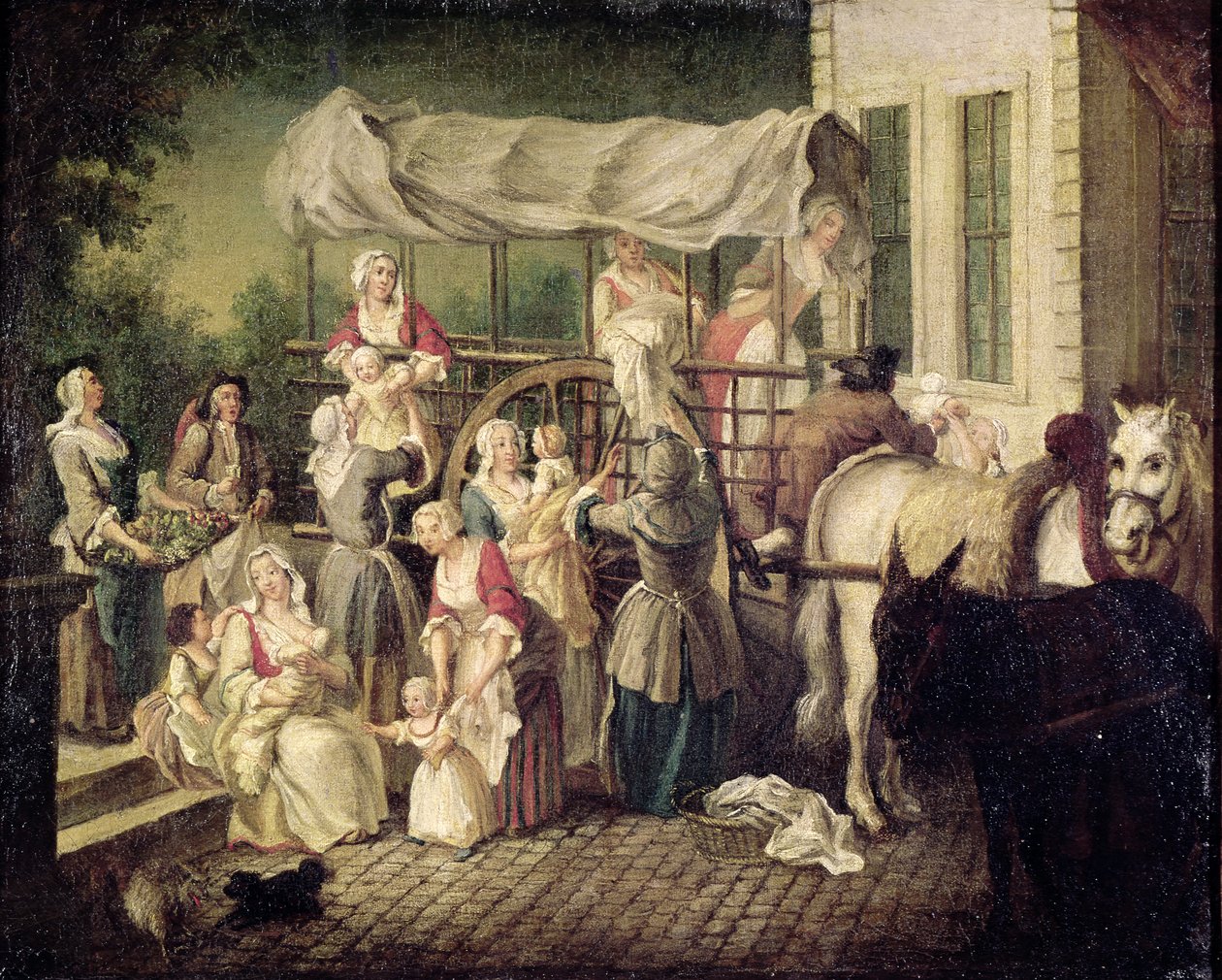Sütannelerin Gelişi by Étienne Jeaurat