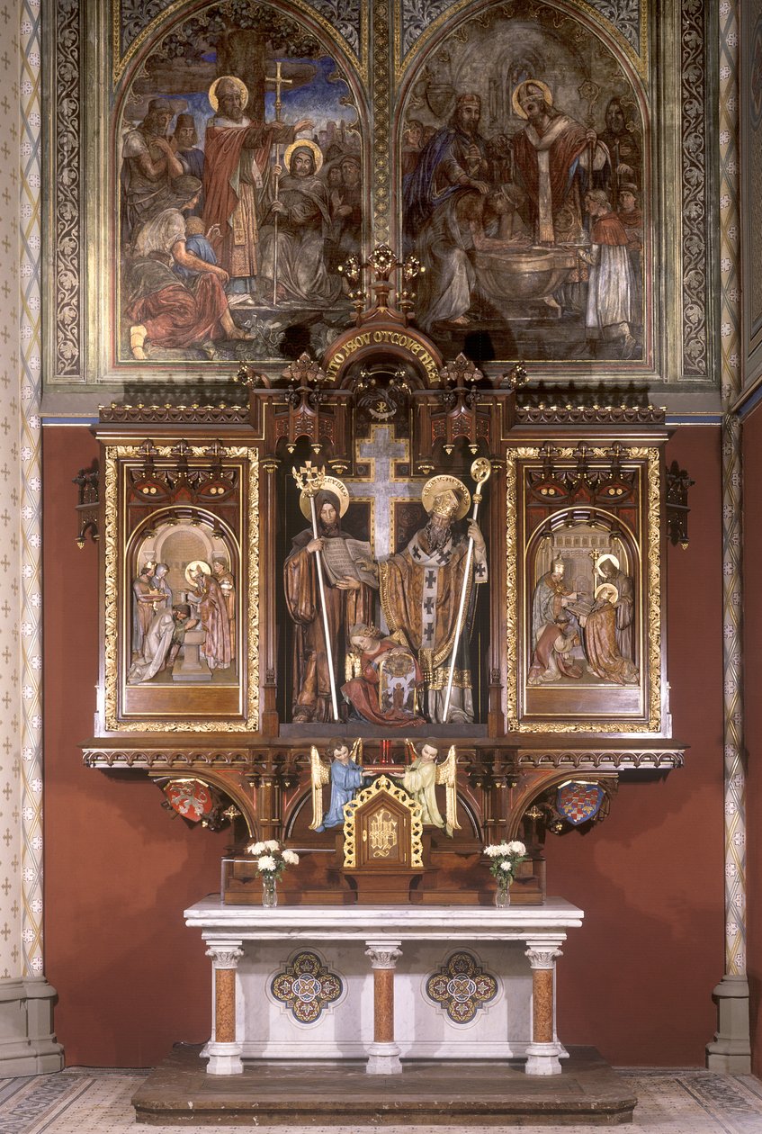 Aziz Cyril ve Methodius Sunağı, 1927 (boyalı ahşap) by Štpán Zálešák