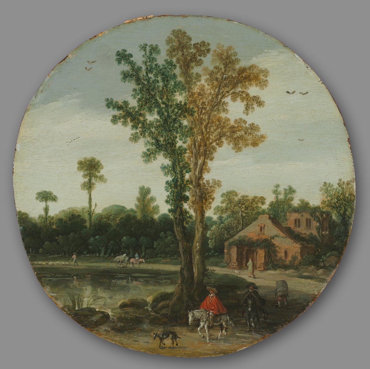 Bir Gölün Yanındaki Yolcular, 1625. by van de Velde Esaias
