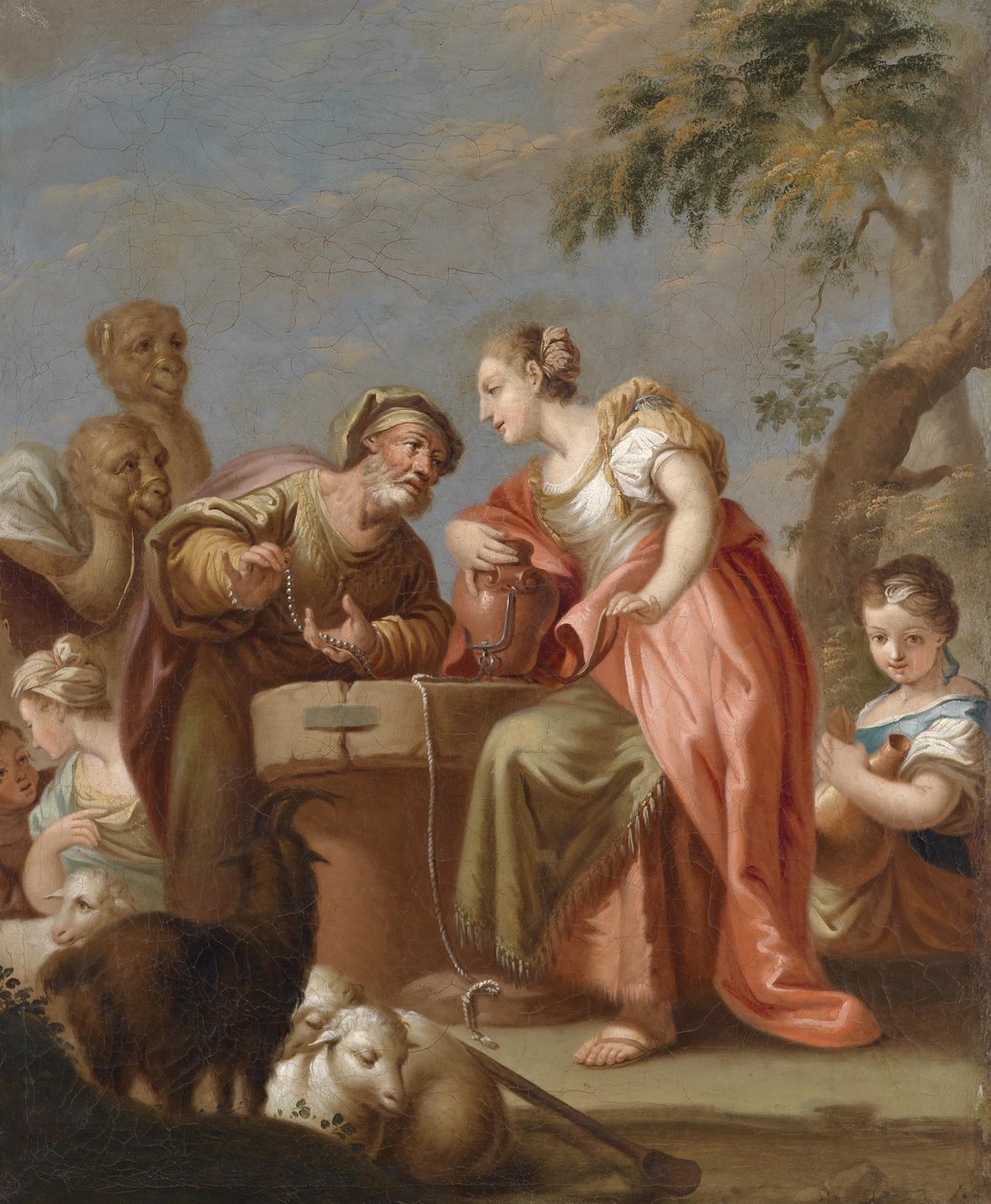 Rebekah ve Eliezer kuyuda by Franz Sebald Unterberger
