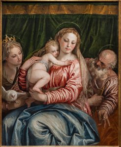 Alessandria'lı S. Catherine ve Peter arasındaki Madonna ve Bebek İsa, detay