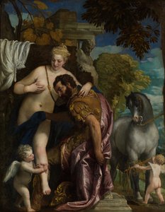 Mars ve Venüs United, Love, c.1570 (tuval üzerine yağlı boya)