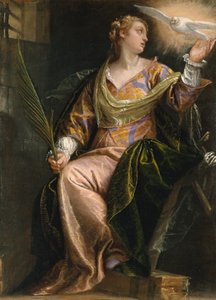 Hapishanedeki İskenderiyeli Aziz Catherine, c.1580-5 (tuval üzerine yağlı boya) by Veronese