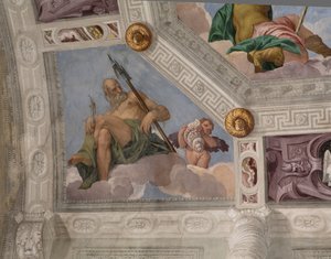 Veronese, fresk, Villa Barbaro, Maser, İtalya olarak bilinen Paolo Caliari by Veronese