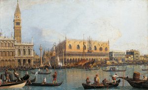 İtalya, Floransa, Venedik'teki Ducal Sarayı'nın boyalı görünümü (resim)