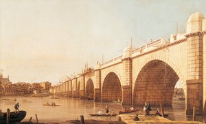 Canaletto (1697-1768) olarak bilinen Giovanni Antonio Canal tarafından yapım aşamasında olan Westminster Köprüsü, tuval üzerine yağlı boya