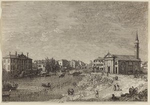 Al Dolo (sert kağıt üzerine gravür) by Canaletto