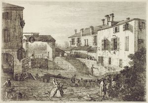 Le Porte de Dolo (gravür) by Canaletto