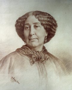 Harflerin Kadını Portresi George Sand (1804-1876) Aurore Dupin, Barones Dudevant, Nadar