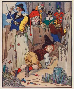 Gulliver#39;in Seyahatleri için Jonathan Swift#39;in illüstrasyonu (renkli litho) by (after) American School