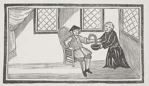 Onu ölümüne kanayan hain keşişin bir temsili, John Ashton, pub'ın 'On Sekizinci Yüzyılın Bölüm Kitapları'ndan bir örnek. 1882 (lito) by (after) English School