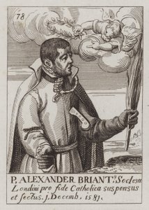 Alexander Briant, İngiliz Cizvit ve Katolik şehit (gravür) by (after) English School