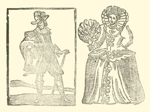 Roxburghe Baladları için İllüstrasyon (tahta baskı) by (after) English School