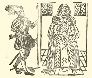 Roxburghe Baladları için İllüstrasyon (tahta baskı) by (after) English School