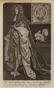 James II ve VII, İngiltere Kralı, İskoçya ve İrlanda, York Dükü (gravür) by (after) English School
