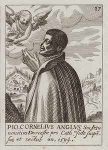 John Cornelius, İngiliz Cizvit Katolik rahip ve şehit (gravür)