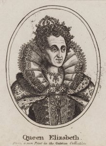 Kraliçe I. Elizabeth (gravür) by (after) English School