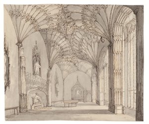 Arbury Hall'daki yemek odası, Nuneaton, Warwickshire, c. 1810 by (after) English School