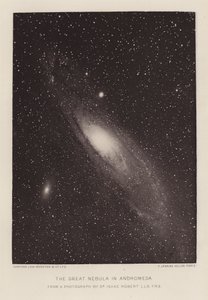 Dr Isaac Robert#39;ın Andromeda#39;daki Büyük Bulutsu#39;nun fotoğrafı (s/b fotoğraf)