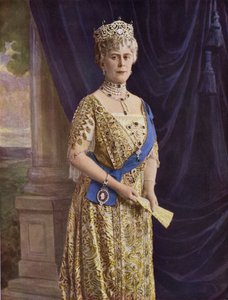 Majesteleri Kraliçe Mary (renkli fotoğraf) by (after) English photographer