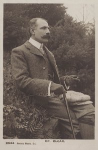 Sir Edward Elgar, İngiliz besteci (s/b fotoğraf) by (after) English photographer