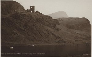 St Anthony Şapeli ve Arthur's Seat, Edinburgh (s/b fotoğraf) by (after) English photographer