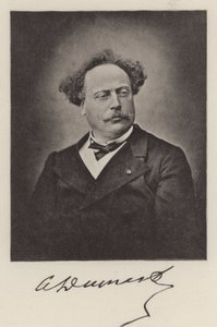 Alexandre Dumas the Younger, Fransız romancı (s/b fotoğraf) by (after) French Photographer