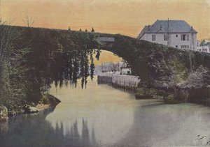 Betharram, Le Pont (renkli fotoğraf) by (after) French Photographer