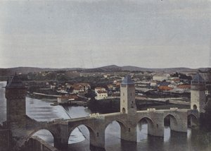 Cahors, Pont Valentre (renkli fotoğraf)